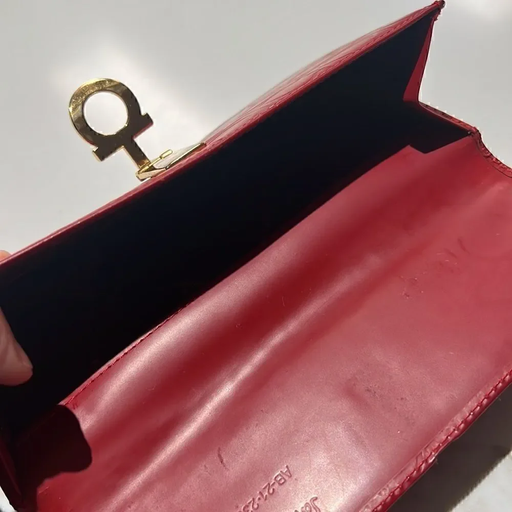 Salvatore Ferragamo Red Long Wallet